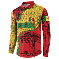 Senegal Button Sweatshirt with Baobab Tree and African Tribal Pattern Design - Wonder Print Shop