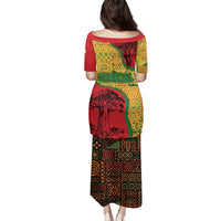 Senegal Family Matching Puletasi and Hawaiian Shirt with Baobab Tree and African Tribal Pattern Design - Wonder Print Shop