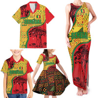 Senegal Family Matching Tank Maxi Dress and Hawaiian Shirt with Baobab Tree and African Tribal Pattern Design - Wonder Print Shop