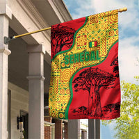 Senegal Garden Flag with Baobab Tree and African Tribal Pattern Design - Wonder Print Shop