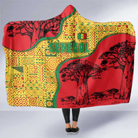 Senegal Hooded Blanket with Baobab Tree and African Tribal Pattern Design - Wonder Print Shop