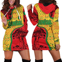 Senegal Hoodie Dress with Baobab Tree and African Tribal Pattern Design - Wonder Print Shop