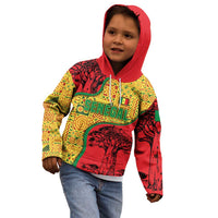 Senegal Kid Hoodie with Baobab Tree and African Tribal Pattern Design - Wonder Print Shop