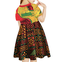 Senegal Kid Short Sleeve Dress with Baobab Tree and African Tribal Pattern Design - Wonder Print Shop