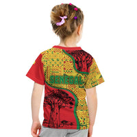 Senegal Kid T Shirt with Baobab Tree and African Tribal Pattern Design - Wonder Print Shop