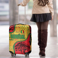 Senegal Luggage Cover with Baobab Tree and African Tribal Pattern Design - Wonder Print Shop