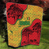 Senegal Quilt with Baobab Tree and African Tribal Pattern Design - Wonder Print Shop