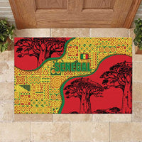 Senegal Rubber Doormat with Baobab Tree and African Tribal Pattern Design - Wonder Print Shop