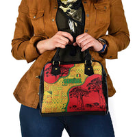 Senegal Shoulder Handbag with Baobab Tree and African Tribal Pattern Design - Wonder Print Shop