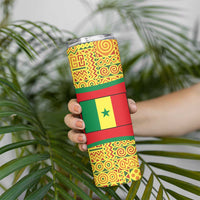 Senegal Skinny Tumbler with Baobab Tree and African Tribal Pattern Design - Wonder Print Shop