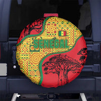 Senegal Spare Tire Cover with Baobab Tree and African Tribal Pattern Design - Wonder Print Shop
