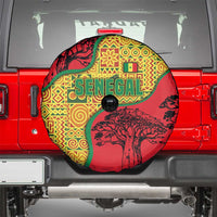 Senegal Spare Tire Cover with Baobab Tree and African Tribal Pattern Design - Wonder Print Shop
