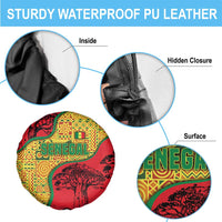 Senegal Spare Tire Cover with Baobab Tree and African Tribal Pattern Design - Wonder Print Shop