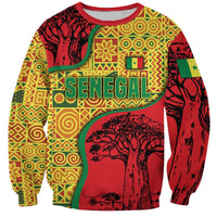 Senegal Sweatshirt with Baobab Tree and African Tribal Pattern Design - Wonder Print Shop