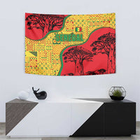 Senegal Tapestry with Baobab Tree and African Tribal Pattern Design - Wonder Print Shop