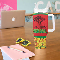 Senegal Tumbler With Handle with Baobab Tree and African Tribal Pattern Design - Wonder Print Shop