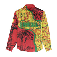 Senegal Women Casual Shirt with Baobab Tree and African Tribal Pattern Design - Wonder Print Shop