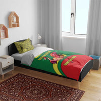 Senegal Bedding Set with Flamingo Design and Rooted in Culture Slogan - Wonder Print Shop