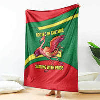 Senegal Blanket with Flamingo Design and Rooted in Culture Slogan - Wonder Print Shop