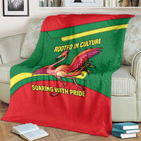 Senegal Blanket with Flamingo Design and Rooted in Culture Slogan - Wonder Print Shop