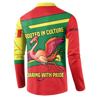 Senegal Button Sweatshirt with Flamingo Design and Rooted in Culture Slogan - Wonder Print Shop