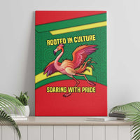 Senegal Canvas Wall Art with Flamingo Design and Rooted in Culture Slogan - Wonder Print Shop
