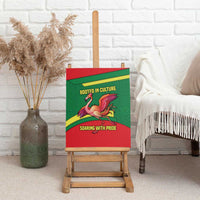 Senegal Canvas Wall Art with Flamingo Design and Rooted in Culture Slogan - Wonder Print Shop