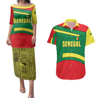 Senegal Couples Matching Puletasi and Hawaiian Shirt with Flamingo Design and Rooted in Culture Slogan - Wonder Print Shop
