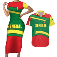 Senegal Couples Matching Short Sleeve Bodycon Dress and Hawaiian Shirt with Flamingo Design and Rooted in Culture Slogan - Wonder Print Shop