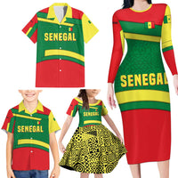 Senegal Family Matching Long Sleeve Bodycon Dress and Hawaiian Shirt with Flamingo Design and Rooted in Culture Slogan - Wonder Print Shop