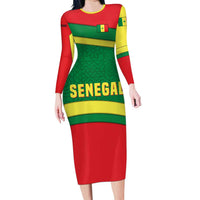 Senegal Family Matching Long Sleeve Bodycon Dress and Hawaiian Shirt with Flamingo Design and Rooted in Culture Slogan - Wonder Print Shop