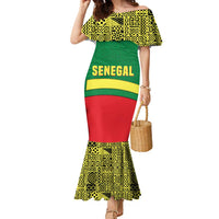 Senegal Family Matching Mermaid Dress and Hawaiian Shirt with Flamingo Design and Rooted in Culture Slogan - Wonder Print Shop
