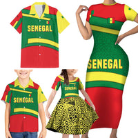 Senegal Family Matching Short Sleeve Bodycon Dress and Hawaiian Shirt with Flamingo Design and Rooted in Culture Slogan - Wonder Print Shop