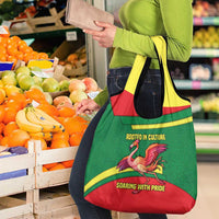 Senegal Grocery Bag with Flamingo Design and Rooted in Culture Slogan - Wonder Print Shop