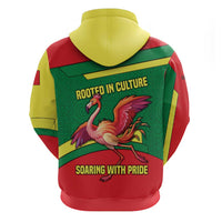 Senegal Hoodie with Flamingo Design and Rooted in Culture Slogan - Wonder Print Shop