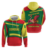 Senegal Hoodie with Flamingo Design and Rooted in Culture Slogan - Wonder Print Shop