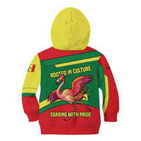 Senegal Kid Hoodie with Flamingo Design and Rooted in Culture Slogan - Wonder Print Shop