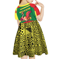 Senegal Kid Short Sleeve Dress with Flamingo Design and Rooted in Culture Slogan - Wonder Print Shop