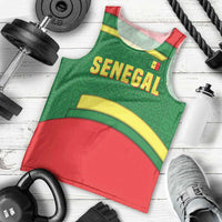 Senegal Men Tank Top with Flamingo Design and Rooted in Culture Slogan - Wonder Print Shop