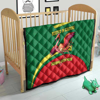 Senegal Quilt with Flamingo Design and Rooted in Culture Slogan - Wonder Print Shop