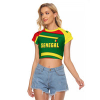Senegal Raglan Cropped T Shirt with Flamingo Design and Rooted in Culture Slogan - Wonder Print Shop