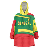 Senegal Wearable Blanket Hoodie with Flamingo Design and Rooted in Culture Slogan - Wonder Print Shop