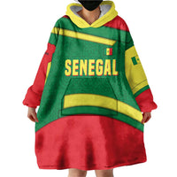 Senegal Wearable Blanket Hoodie with Flamingo Design and Rooted in Culture Slogan - Wonder Print Shop
