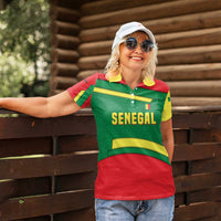 Senegal Women Polo Shirt with Flamingo Design and Rooted in Culture Slogan - Wonder Print Shop