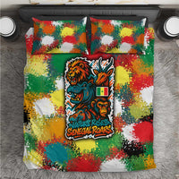 Senegal Bedding Set with Colorful Wildlife Graffiti and Nature Rises Roars Design - Wonder Print Shop