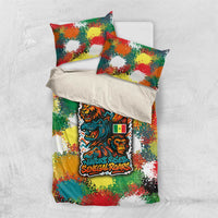Senegal Bedding Set with Colorful Wildlife Graffiti and Nature Rises Roars Design - Wonder Print Shop