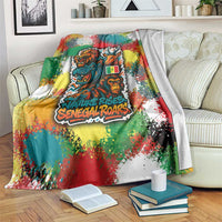 Senegal Blanket with Colorful Wildlife Graffiti and Nature Rises Roars Design - Wonder Print Shop
