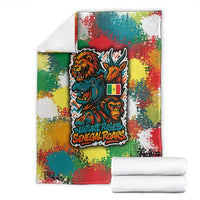 Senegal Blanket with Colorful Wildlife Graffiti and Nature Rises Roars Design - Wonder Print Shop