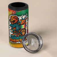 Senegal 4 in 1 Can Cooler Tumbler with Colorful Wildlife Graffiti and Nature Rises Roars Design - Wonder Print Shop