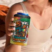 Senegal 4 in 1 Can Cooler Tumbler with Colorful Wildlife Graffiti and Nature Rises Roars Design - Wonder Print Shop